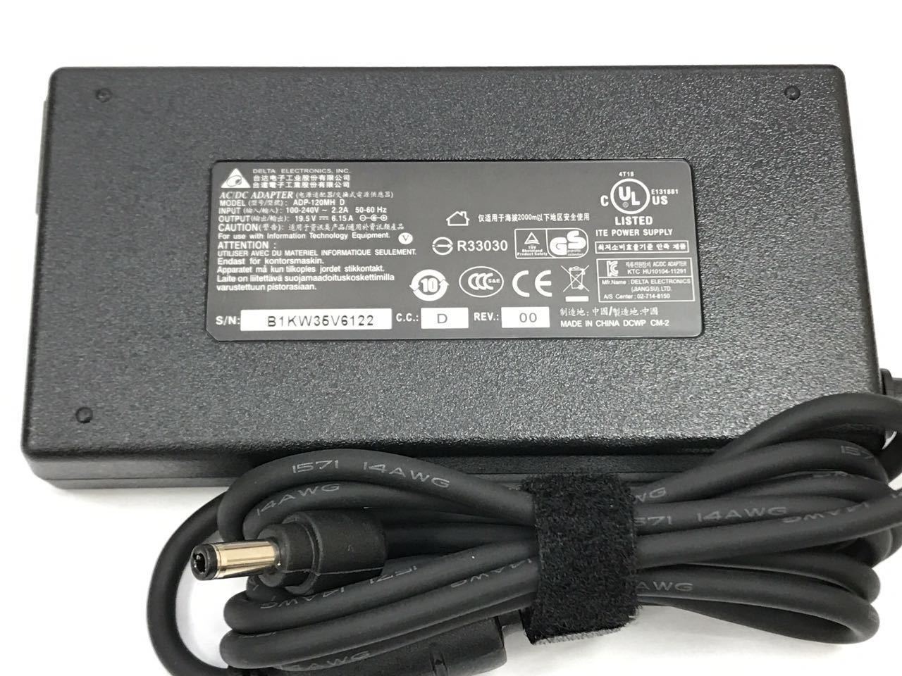 *Brand NEW*19.5V 6.15A 120W AC ADAPTER DELTA ADP-120MH D Slim AC Adapter +Cord fit models:MSI GX600, - Click Image to Close